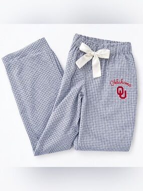 Oklahoma Sooners OU Gingham Pajama Pants Women’s Medium Concepts Sport Grey